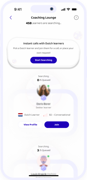 Coaching Lounge in de Taaly-app