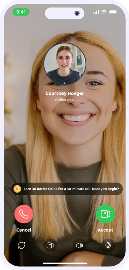 Videogesprek met een coach in de Taaly-app