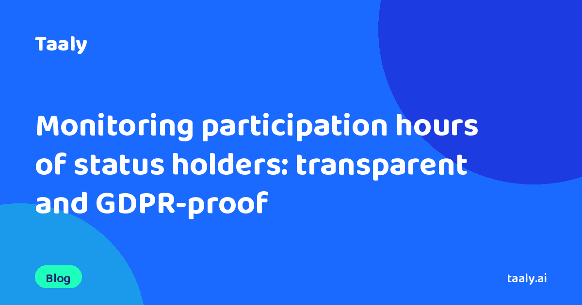 Monitoring participation hours of status holders: transparent and GDPR-proof