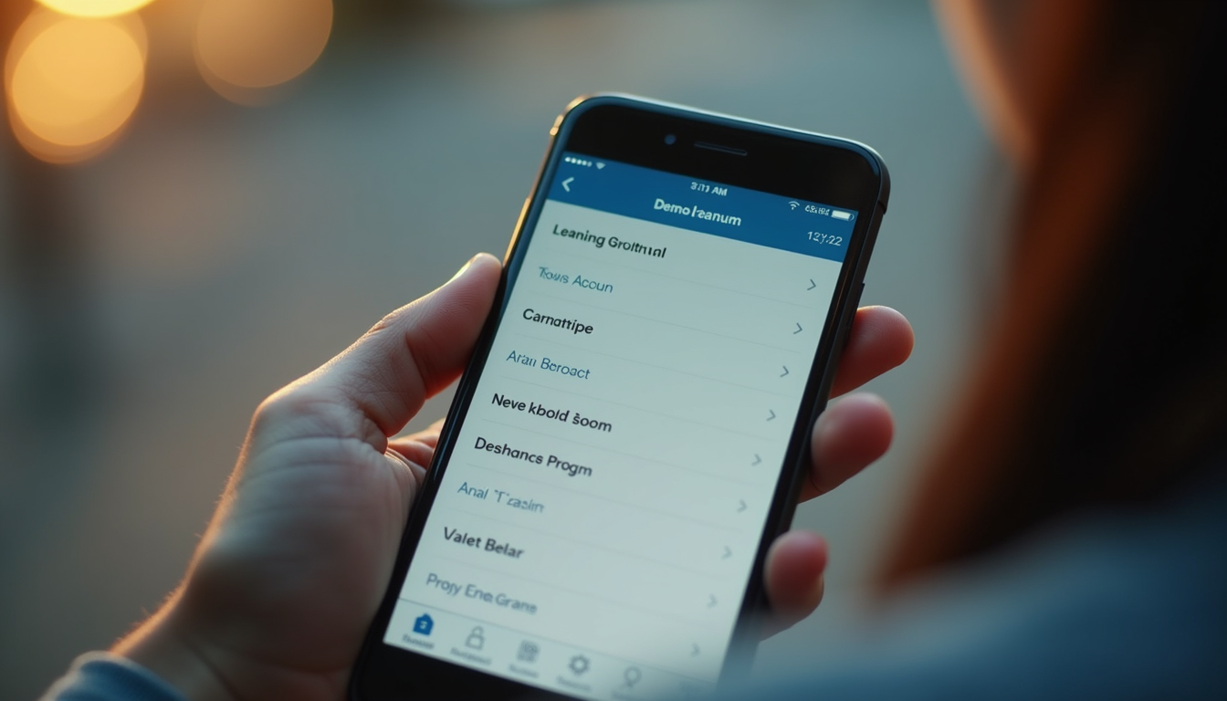 Close-up van een smartphonescherm met een app om een taal te leren